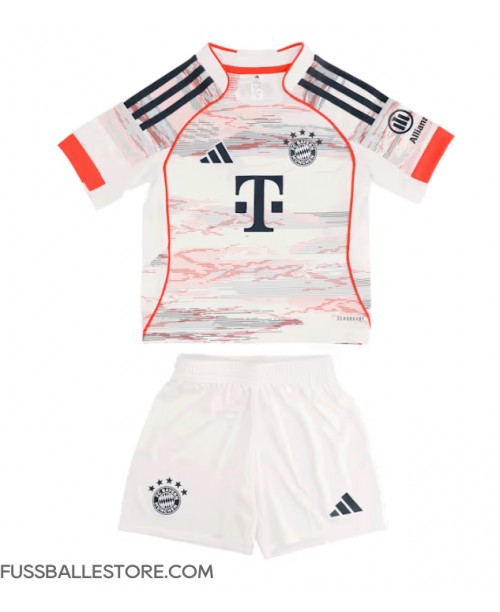 Günstige Bayern Munich Auswärts Trikotsatzt Kinder 2025-26 Kurzarm (+ Kurze Hosen)
